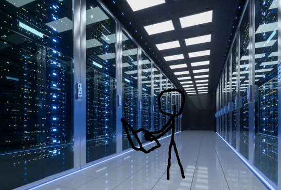 Me in a server room